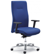 Bürodrehstuhl BIG STAR 20, blau / silber, mit Armlehnen, bis 150kg, ohne Kopfstütze