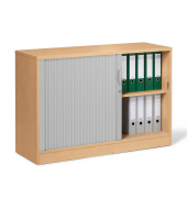 Rollladenschrank MULTI M 259018, abschlie&szlig;bar, 2x3 OH, buche/alusilber, 120x80,5x42cm (BxHxT)