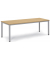 Besprechungstisch BASE-MODUL Q, 72cm (H), 200x80cm (BxT), 8 Personen, rechteckig, buche / silber