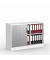 Rollladenschrank MULTI M 258509, abschlie&szlig;bar, 2x2 OH, wei&szlig;/alusilber, 120x80,5x42cm (BxHxT)