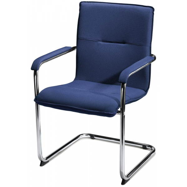 4251635616531 - Besucherschwinger DESKIN1 dunkelblau   chrom mit Armlehnen Freischwinger 4251635616531 Deskin
