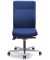 Bürodrehstuhl D001, blau / silber, bis 110kg, ohne Kopfstütze