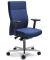 Bürodrehstuhl D001, blau / silber, bis 110kg, ohne Kopfstütze