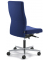 Bürodrehstuhl D001, blau / silber, bis 110kg, ohne Kopfstütze