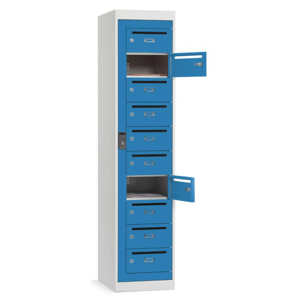 4251635617309 - Postverteilerschrank Postverteilerschrank 272557 abschließbar 0 OH lichtgrau lichtblau 40x180x47cm (BxHxT) 4251635617309 Des
