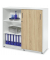 Schiebet&uuml;renschrank EVO 271045, abschlie&szlig;bar, 2x3 OH, wei&szlig;/wildeiche, 120x112,5x42cm (BxHxT)