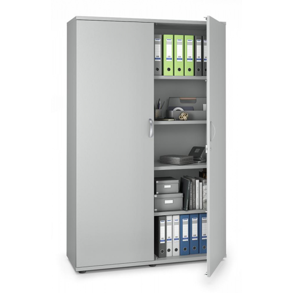 4251635617774 - Flügeltürenschrank MULTI M pro 270153 abschließbar 2x6 OH lichtgrau 120x225x42cm (BxHxT) 4251635617774 Deskin