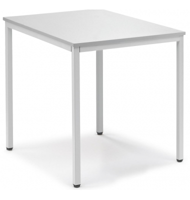 Besprechungstisch Deskin-Line, 72cm (H), 80x70cm (BxT), 4 Personen, rechteckig, lichtgrau / lichtgrau