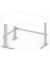 Sitz-Steh-Schreibtisch Comfort Multi M, elektrisch höhenverstellbar, 65,5-130,5cm (H), 180x140cm (BxT), L-Form, weiß / silber