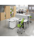 Sitz-Steh-Schreibtisch Comfort Multi M, elektrisch höhenverstellbar, 65,5-130,5cm (H), 180x140cm (BxT), L-Form, weiß / silber