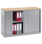 Rollladenschrank CONCEPT LINE 249315, abschlie&szlig;bar, 2 OH, alusilber/buche, 120x80x42cm (BxHxT)