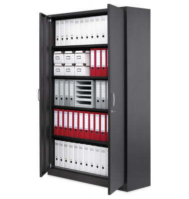 Stahlschrank BASE L 221176, abschlie&szlig;bar, 5 OH, anthrazit, 120x195x42cm (BxHxT)