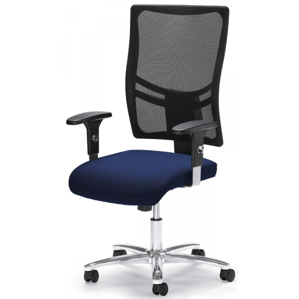 4251635618498 - Bürodrehstuhl COMFORT R NET BIG DELUXE schwarz dunkelblau chrom mit Armlehnen bis 110kg ohne Kopfstütze 4251635618498 Desk 4251635618498 - Bürodrehstuhl COMFORT R NET BIG DELUXE schwarz dunkelblau chrom mit Armlehnen bis 110kg ohne Kopfstütze 4251635618498 Desk