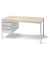 Schreibtischkombination BASE L 273950, 72cm (H), 160x80cm (BxT), rechteckig, ahorn / lichtgrau