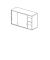 Aufsatzschrank MULTI M 271929, abschlie&szlig;bar, 2x2 OH, ahorn, 120x71x42cm (BxHxT)