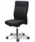 Bürodrehstuhl D001, schwarz / silber, bis 110kg, ohne Kopfstütze
