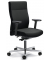 Bürodrehstuhl D001, schwarz / silber, bis 110kg, ohne Kopfstütze