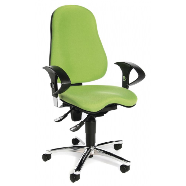 4251635619099 - Bürodrehstuhl SITNESS 40 grün   chrom mit Armlehnen bis 110kg ohne Kopfstütze 4251635619099 Deskin