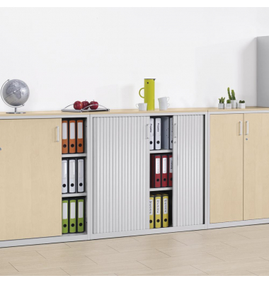 Rollladenschrank CONCEPT LINE 249319, abschlie&szlig;bar, 3 OH, alusilber/ahorn, 120x116x42cm (BxHxT)