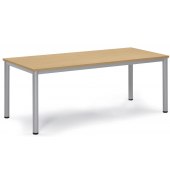 Besprechungstisch 259704, 72cm (H), 180x80cm (BxT), 8 Personen, rechteckig, buche / silber