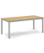 Besprechungstisch BASE-MODUL Q, 72cm (H), 180x80cm (BxT), 8 Personen, rechteckig, buche / silber