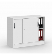 Schiebet&uuml;renschrank MULTI M 273431, abschlie&szlig;bar, 2x2 OH, wei&szlig;, 100x80,5x42cm (BxHxT)