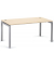 Schreibtisch  Basic MULTI M, 74cm (H), 160x80cm (BxT), rechteckig, ahorn / silber
