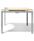 Schreibtisch  Basic MULTI M, 74cm (H), 160x80cm (BxT), rechteckig, ahorn / silber