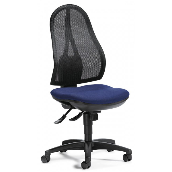 4251635619631 - Bürodrehstuhl COMFORT NET blau   schwarz bis 110kg ohne Kopfstütze 4251635619631 Deskin