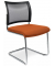 Besucherschwinger LAS VEGAS, orange / chrom, ohne Armlehnen, Freischwinger