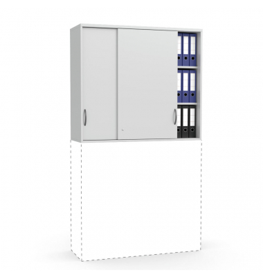 Aufsatzschrank MULTI M 271931, abschlie&szlig;bar, 2x3 OH, lichtgrau, 120x105,5x42cm (BxHxT)