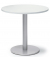 Konferenztisch MODUL, 73,5cm (H), 80x80cm (BxT), 4 Personen, rund, wei&szlig; / silber