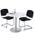 Konferenztisch MODUL, 73,5cm (H), 80x80cm (BxT), 4 Personen, rund, wei&szlig; / silber