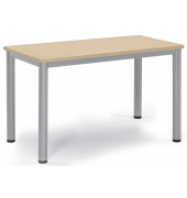Besprechungstisch 259681, 72cm (H), 120x60cm (BxT), 6 Personen, rechteckig, ahorn / silber
