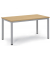 Besprechungstisch 259692, 72cm (H), 140x80cm (BxT), 6 Personen, rechteckig, buche / silber