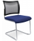 Besucherschwinger LAS VEGAS, blau / chrom, ohne Armlehnen, Freischwinger
