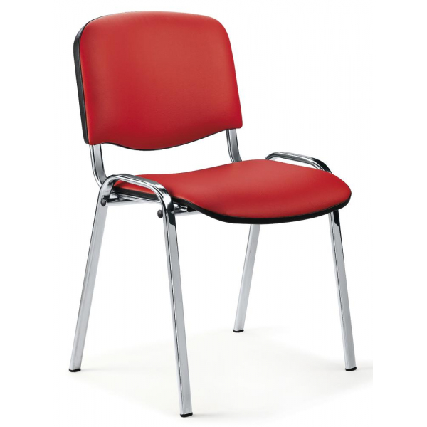 4251635621245 - Besucherstuhl ISO rot chrom ohne Armlehnen 4-Fuß-Gestell 4251635621245 Deskin 4251635621245 - Besucherstuhl ISO rot chrom ohne Armlehnen 4-Fuß-Gestell 4251635621245 Deskin