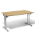 Klapptisch MODUL, 160x70cm (BxT), 72cm (H), Holz, rechteckig, buche / chrom