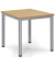 Besprechungstisch BASE-MODUL Q, 72cm (H), 80x80cm (BxT), 4 Personen, quadratisch, buche / silber