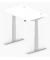 Sitz-Steh-Schreibtisch Comfort MULTI M pro, elektrisch h&ouml;henverstellbar, 64-130cm (H), 120x80cm (BxT), rechteckig, wei&szlig; / silber