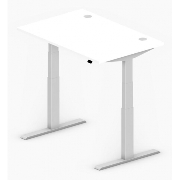 4251635622730 - Sitz-Steh-Schreibtisch Comfort Multi M Pro 275265 elektrisch höhenverstellbar 64-130cm (H) 1200mmx800mm (BxT) rechteckig wei