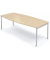 Konferenztisch 272882, 74,5cm (H), 180x100cm (BxT), 8 Personen, Tonnenform, ahorn / silber