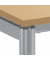 Konferenztisch 272882, 74,5cm (H), 180x100cm (BxT), 8 Personen, Tonnenform, ahorn / silber