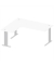 Schreibtisch Jumboform Basic M MULTI M, 74cm (H), 180x160cm (BxT), L-Form, weiß / silber