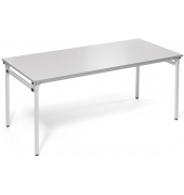 Klapptisch 284186, 72cm (H), 180x80cm (BxT), rechteckig, lichtgrau / lichtgrau