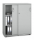 Schiebet&uuml;renschrank MULTI M pro 270171, abschlie&szlig;bar, 2x3 OH, lichtgrau, 100x114x42cm BxHxT)