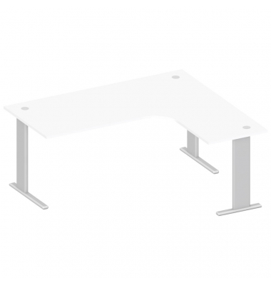 Schreibtisch Jumboform Basic M MULTI M, 74cm (H), 180x160cm (BxT), L-Form, weiß / silber Schreibtisch Jumboform Basic M MULTI M, 74cm (H), 180x160cm (BxT), L-Form, weiß / silber