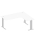 Schreibtisch Jumboform Basic M MULTI M, 74cm (H), 180x160cm (BxT), L-Form, weiß / silber