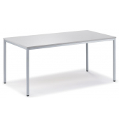 Schreibtisch BASE L, 72cm (H), 120x80cm (BxT), rechteckig, lichtgrau / lichtgrau