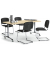 Klapptisch MODUL, 160x80cm (BxT), 72cm (H), Holz, rechteckig, ahorn / chrom, mit Rollen